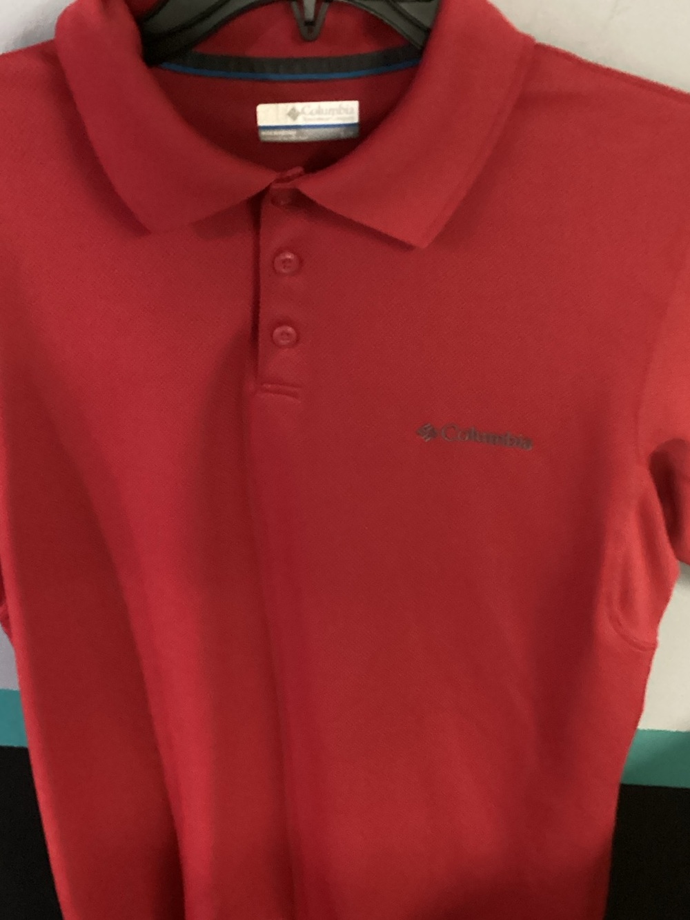 Columbia Men's Red Polo Shirt with Subtle Logo